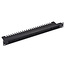 VALUE 19" Kabel doorvoerstrook 1 HE , met borstel, met kabelsteunplaat, zwart