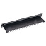 VALUE 19" Kabel doorvoerstrook 1 HE , met borstel, met kabelsteunplaat, zwart