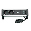 BACHMANN DESK2 ALU ZWART 2x Geaard stopcontact, USB, USB oplader 22W A&C 0,2m GST18