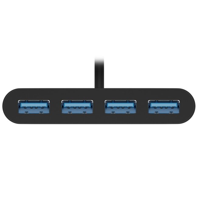 Goobay USB hub (USB-C) | 4x USB-A | USB3.0 5 Gbps | zwart | 0,15 meter
