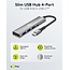Goobay USB hub (USB-C) | 3x USB-A + 1x USB-C | USB3.0 5 Gbps | aluminium | 0,10 meter