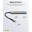 Goobay USB hub (USB-C) | 2x USB-A + 2x USB-C | USB3.0 5 Gbps | aluminium | 0,10 meter