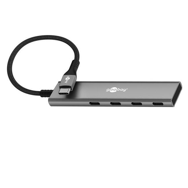 Goobay USB hub (USB-C) | 4x USB-C | USB3.0 5 Gbps | aluminium | 0,10 meter
