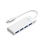 Orico compacte USB-C hub | 4x USB-A | busgevoed | USB3.0 5 Gbps | wit | 0,15 meter