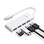 Orico compacte USB-C hub | 4x USB-A | busgevoed | USB3.0 5 Gbps | wit | 0,15 meter