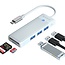 Orico compacte USB-C hub | 3x USB-A en kaartlezer | busgevoed | USB3.0 5 Gbps | wit | 0,15 meter