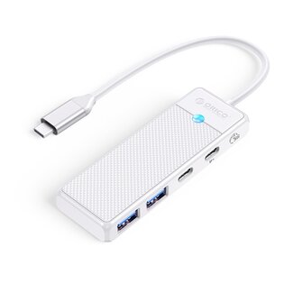 Orico Orico USB-C hub | 2x USB-A, 1x USB-C en 1x USB-C PD 100W | USB3.0 5 Gbps | wit | 0,15 meter