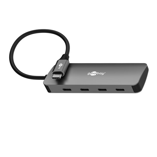 Goobay USB hub (USB-C) | 4x USB-C | USB3.1 10 Gbps | aluminium | 0,10 meter