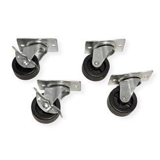 Roline Wielen voor racks | vergrendelbaar | voor wandkasten | max. 80 kg | 4 stuks