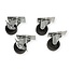 Wielen voor racks | vergrendelbaar | voor wandkasten | max. 80 kg | 4 stuks