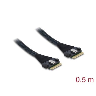 DeLOCK Delock PCIe 4.0 Cable Slim SAS SFF-8654 8i to Slim SAS SFF-8654 8i 0.5 m