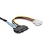 Delock PCIe 4.0 Cable Slim SAS SFF-8654 8i to 2 x U.2 SFF-8639 female + power connector 0.5 m