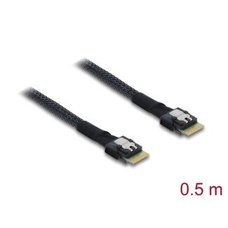 DeLOCK Delock PCIe 4.0 Cable Slim SAS SFF-8654 4i to Slim SAS SFF-8654 4i 0.5 m