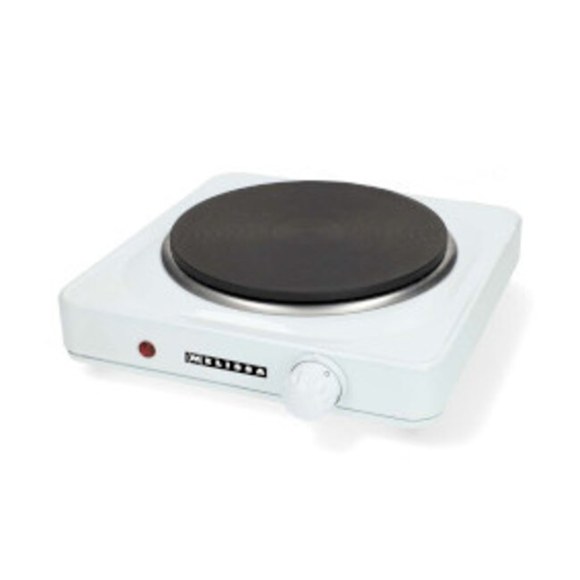 Elektrische kookplaat | 1500 W | Ø 18,5 cm | 6 warmtestanden | Antislipvoetjes | Wit