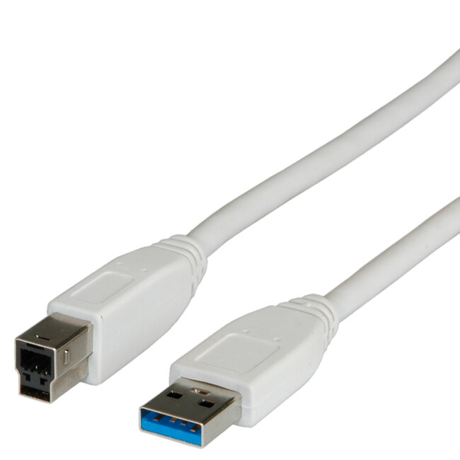 STANDAARD USB 3.1 Gen 1-kabel, type A-B, beige, 0,8 m