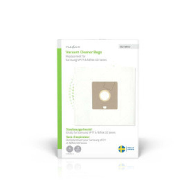 Stofzuigerzak | 4 Stuks | Synthetisch | Meest verkocht voor: Nilfisk Go Series / Samsung VP77 | Wit