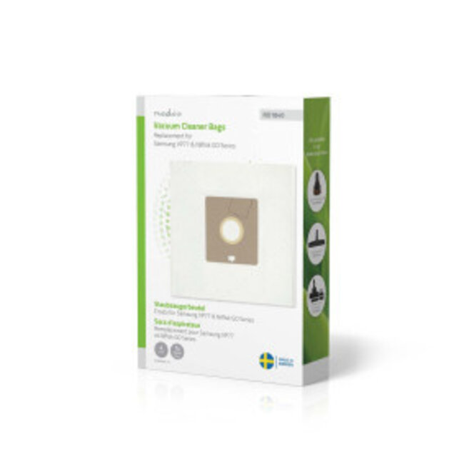Stofzuigerzak | 4 Stuks | Synthetisch | Meest verkocht voor: Nilfisk Go Series / Samsung VP77 | Wit