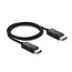 Delock Coaxial DisplayPort cable 16K 60 Hz 80 Gbps with braided coating 1 m