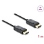 Delock Coaxial DisplayPort cable 8K 60 Hz with braided coating 1 m