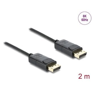 DeLOCK Delock Coaxial DisplayPort cable 8K 60 Hz with braided coating 2 m