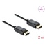 Delock Coaxial DisplayPort cable 8K 60 Hz with braided coating 2 m