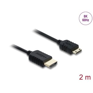DeLOCK Delock Coaxial High Speed HDMI cable HDMI male to Mini HDMI male 8K 60 Hz 2 m
