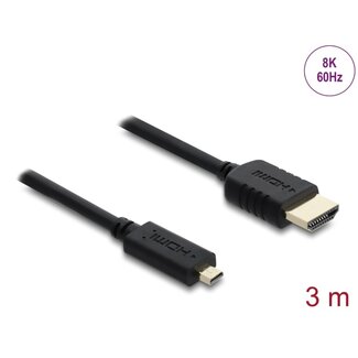 DeLOCK Delock Coaxial High Speed HDMI cable HDMI male to Micro HDMI male 8K 60 Hz 3 m
