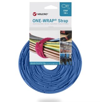 Velcro Velcro One-Wrap klittenband kabelbinders | 330 x 12mm | blauw | 100 stuks