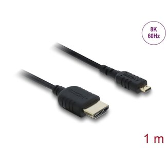 DeLOCK Delock Coaxial High Speed HDMI cable HDMI male to Micro HDMI male 8K 60 Hz 1 m