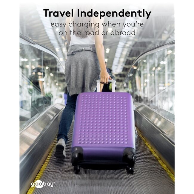 Goobay flat USB lader | 2x USB-C PD | GaN | 45W | wit