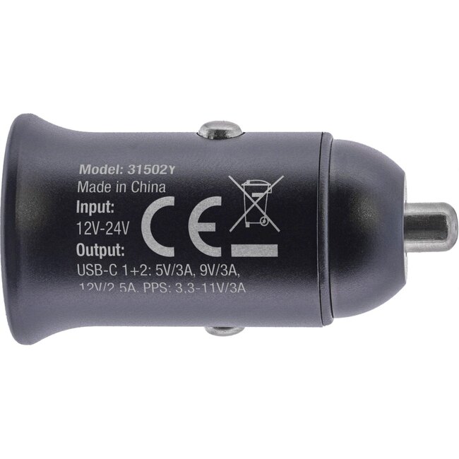 InLine USB autolader | 2x USB-C PD | 33W
