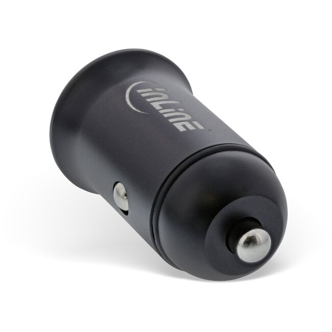 InLine USB autolader | USB-C PD + USB-A QC | 60W | zwart