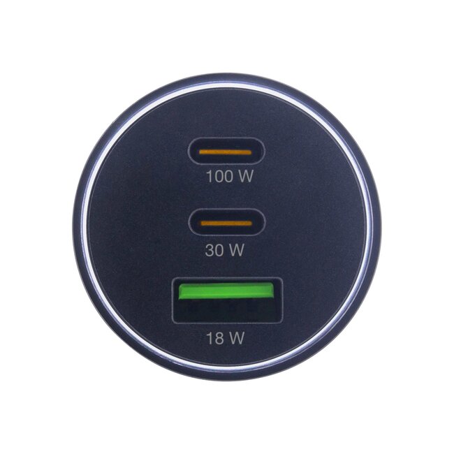 InLine USB autolader | 2x USB-C PD + 1x USB-A QC | 100W
