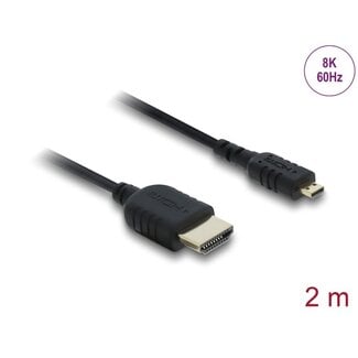 DeLOCK Delock Coaxial High Speed HDMI cable HDMI male to Micro HDMI male 8K 60 Hz 2 m