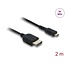 Delock Coaxial High Speed HDMI cable HDMI male to Micro HDMI male 8K 60 Hz 2 m