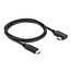 Delock Coaxial USB 40 Gbps cable angled left / right USB PD 3.1 240 W 0.5 m