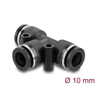 DeLOCK Delock Pneumatic connector 10 mm with two mounting holes T-shape