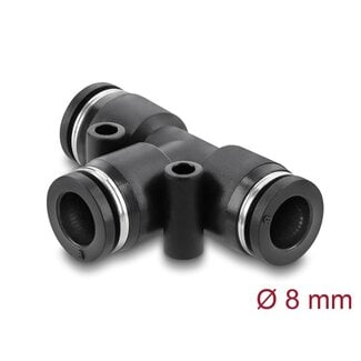 DeLOCK Delock Pneumatic connector 8 mm with two mounting holes T-shape