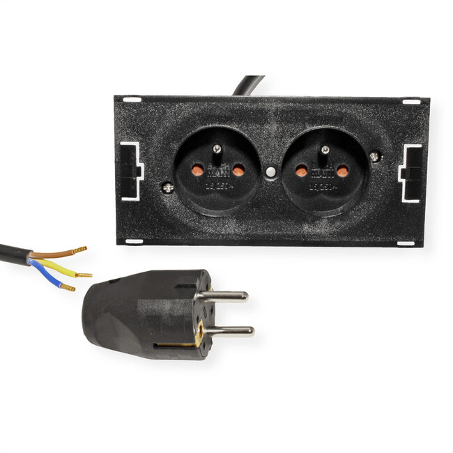 BACHMANN DUE 2xUTE vermogen 2,0m AEH, zwart, 2 m