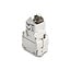 Delock Keystone Module RJ45 jack to LSA Cat.6A 45° angled connector, shielded, 180° cable routing tool-free metal