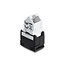 Delock Keystone Module RJ45 jack to LSA Cat.6 45° angled connector, unshielded black / white