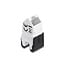 Delock Keystone Module RJ45 jack to LSA Cat.6A 45° angled connector, unshielded, 180° cable routing tool-free black / white