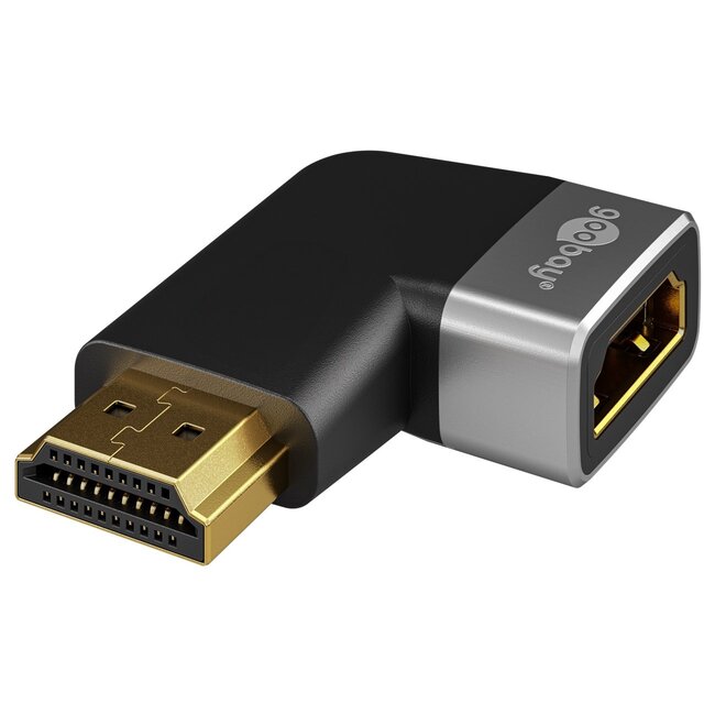 Goobay Plus HDMI adapter | haaks/rechts | HDMI2.1 (8K 60Hz + HDR)