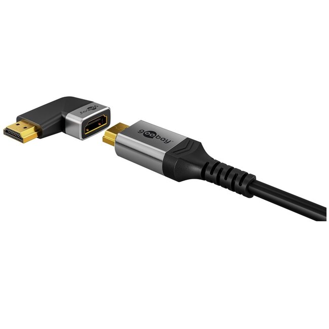 Goobay Plus HDMI adapter | haaks/rechts | HDMI2.1 (8K 60Hz + HDR)