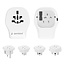 Gembird reisadapter set met USB lader | 2x USB-C PD + 1x USB-A QC | GaN | 20W