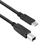 USB-C - USB-B kabel | USB2.0 | 2,5W | zwart | 2 meter