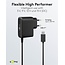 Goobay USB-C PD lader met vaste kabel | GaN | 27W | zwart | 1,25 meter