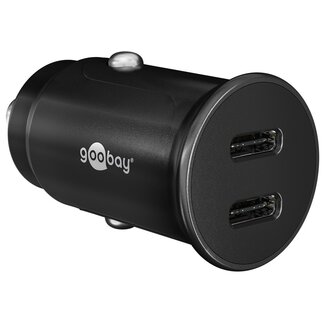 Goobay Goobay autolader | 2x USB-C PD | 30W | zwart
