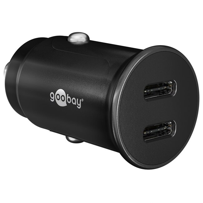 Goobay autolader | 2x USB-C PD | 30W | zwart