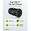 Goobay USB autolader | 2x USB-C PD | 30W | zwart